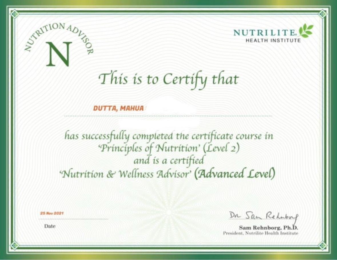 Nutrition Advisor Certificate